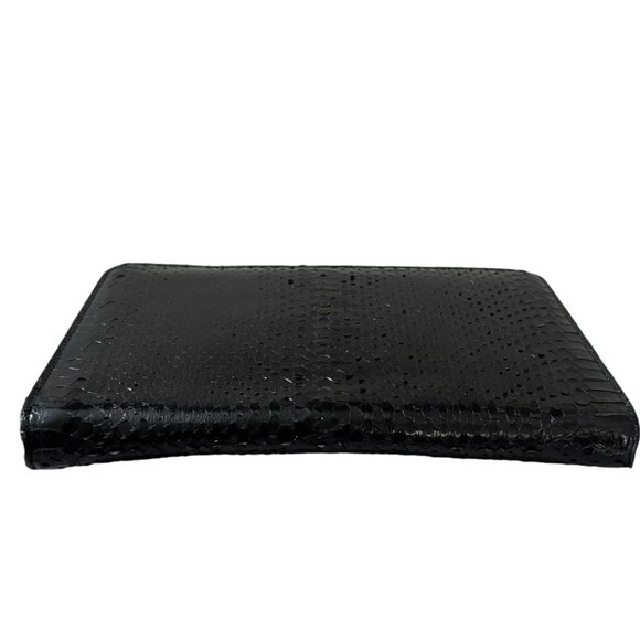 Authentic Snakeskin Clutch Black NEW - Picture 6 of 7